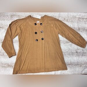 CMC Color Me Cotton Chic Tan Women's Top NWT